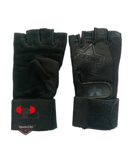 دستکش نیمه بدنسازی مچدار